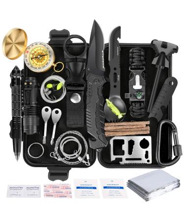 Survival Kit 35 in 1, First Aid Kit, Survival Gear, Survival Tool Gifts for Men Boyfriend Him Husband Camping, Hiking, Hunting, Fishing