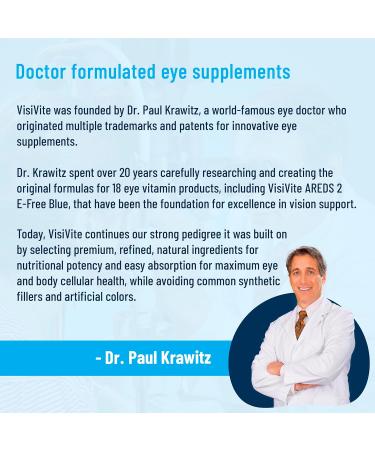 AREDS 2 Eye Vitamins - VisiVite Vitamins for Eye Health Without Vitamin E - Eye Vitamins for Seniors - Lutein and Zeaxanthin Supplements - 60 Capsules - Buy Online on GoSupps.com