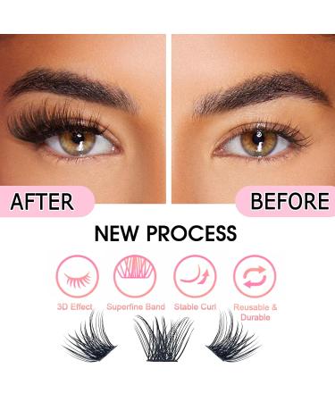 Lash Clusters DIY Eyelash Extensions | CoMango C Curl 10mm Mega Volume Clusters Lashes | Super Thin Band, Reusable & Comfortable | Individual Lash Extension Clusters | CM01-C-10mm - 1 Count Pack - Buy Online on GoSupps.com