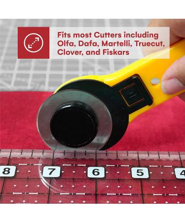 Pack of 5 Precision Quilting Tools 60mm Crochet Edge Skip Blades - Compatible with Cutter for Fleece and Scrapbooking Projects - Buy Online on GoSupps.com