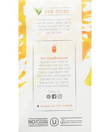 Organic Sweet & Spicy Herbal Tea - Caffeine Free | Good Earth Teas (18 Bags) - Buy Online on GoSupps.com
