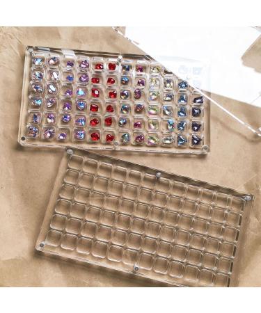 Ghjkldha Creative Nail Art Storage Magnetic Nail Art Organizer Portable Nail Art Container Nail Art Storage Solution with Transparent Box Design for Beads Crafts Rhinestones Nail Glitter 72 squares - Buy Online on GoSupps.com
