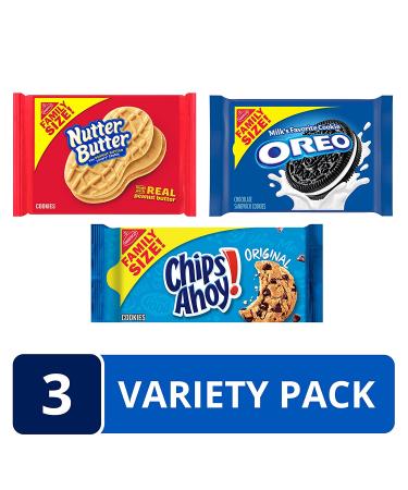 OREO Chips Ahoy! & Nutter Butter Cookies Variety Pack - Family Size (3 Packs) - Buy Online on GoSupps.com