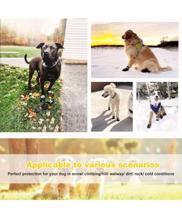 Faankiton Waterproof Dog Shoes - 4 Piece Set for Medium & Large Dogs | Non-Slip Sole & Reflective Straps for Paw Protection - Buy Online on GoSupps.com