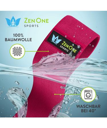 Zenone Sports Fitness Straps - 3 Set Resistance Bands for Strength Training & Yoga | Fabric Leg & Arm Resistance Tapes | Includes E-Book & Workout Guide | Berry Color - Buy Online on GoSupps.com