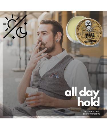 Natural Sandalwood Beard and Moustache Wax for Men - Promotes Growth, Moisture Resistant Formula, 30 ml - Buy Online on GoSupps.com