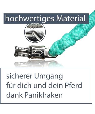 Lead Rope with Panic Hook for Horses Ponies & Donkeys | Stylish Tie Rope | 1.60m Length (Brown) - International Shipping - Buy Online on GoSupps.com