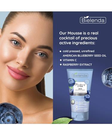 BLUEBERRY C-TOX - Super Fluffy Mousse Formula Gently But Effectively Cleanses The Skin Of Impurities And Excess Sebum - Blueberry C-Tox Cleansing Face Wash - 135 g - Buy Online on GoSupps.com