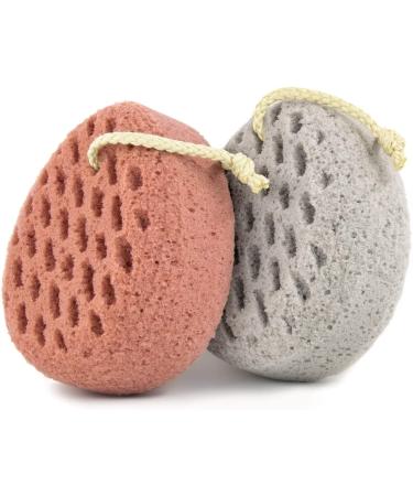 BAIMEI Loofah Bath Sponge Set | 2pcs Body Scrubber & Shower Pouf for Deep Cleaning - Buy Online on GoSupps.com