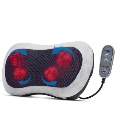 RENPHO Back Massager with Heat, Shiatsu Massage Pillow with Deep Tissue Kneading for Neck Back Shoulder, Relaxation Gifts for Mom Dad, Use at Home Office