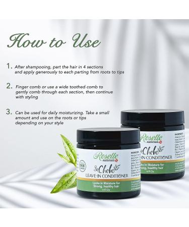 Roselle Naturals Chebe Leave-In Conditioner with Authentic Chebe Powder | Moisture-Boosting Creamy Formula | 4 oz - Buy Online on GoSupps.com