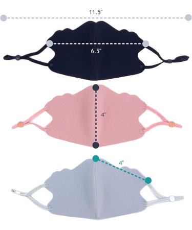 Kids 3D Face Mask - Washable & Reusable Black with Adjustable Earloop | International Shipping Available - Buy Online on GoSupps.com
