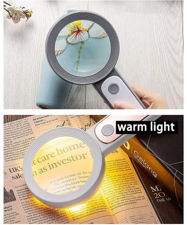 Magnifying Glass 18LED Lighting Magnifying Glass Magnifying Glass 30X Hand-held Large Magnifying Glass Magnifier - Buy Online on GoSupps.com