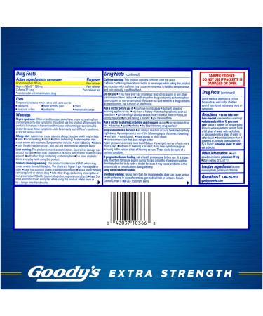 Goody's Extra Strength Headache Powders - 50 Powders (Pack of 3) - Buy Online on GoSupps.com