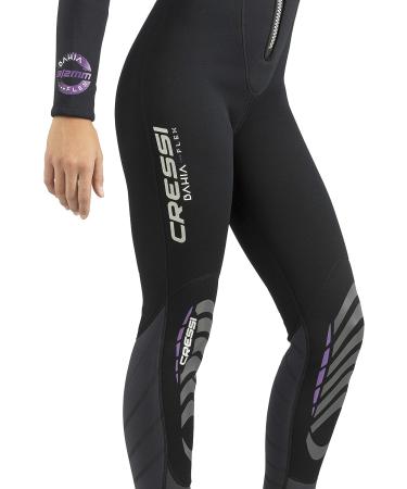Cressi Lady Front-Zip 3mm Wetsuit - Bahia Flex Large Black/Lilac - Buy Online on GoSupps.com