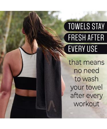 Organic Cotton Luxury Gym Towel - Soft & Absorbent (31.5 X 15.75 inch) - Silver Infused - Ideal for Men and Women - Buy Online on GoSupps.com