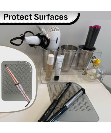 Silicone Hair Tool Holder & Heat Mat - Heat Resistant Pad for Flat Iron & Curling Iron | Professional Anti Heat Mat for Hair Styling Tools - Buy Online on GoSupps.com