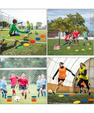 Okllen 15 Pack Poly Vinyl Spot Markers 9 Inch - Non-Slip Rubber Agility Dots for Training Exercise - 5 Colors - Buy Online on GoSupps.com