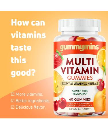 Gummymins Multivitamin Gummies for Adults - Premium Natural Formula for Men & Women | Gluten-Free & Vegetarian | Shop Now - Buy Online on GoSupps.com