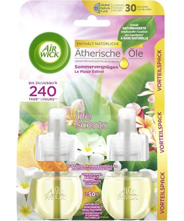 Air WICK Fragrance Oil Duo - Summer Pleasure Fruity Fresh Room Fragrance | Eco-Friendly Plastic-Free Packaging - 2 Pieces - Buy Online on GoSupps.com