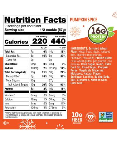 Lenny & Larry's Pumpkin Spice Complete Cookie - 16g Plant Protein, Vegan, Non-GMO - 4oz (Pack of 12) - Buy Online on GoSupps.com