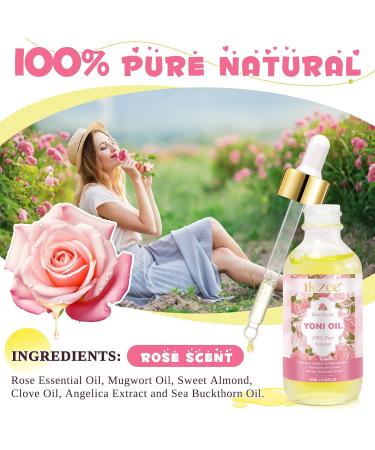 Yoni Oil for Women - Natural Feminine Intimate Deodorant & pH Balancer | Peach & Rose Essential Oils - Buy Online on GoSupps.com