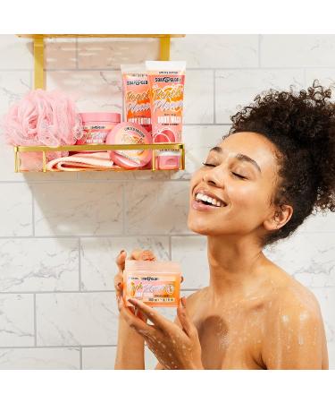 Soap & Glory Peach Please Exfoliating Body Scrub - Vitamin E Coconut & Jojoba Balls Scrub - Japanese Sweet Pea & Peach Blossom Scent - 300ml - Buy Online on GoSupps.com