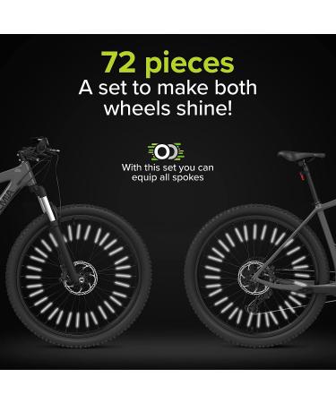 VELMIA Spoke Reflectors 36 Pieces - Enhanced Safety and Visibility - Easy Mounting Bike Spoke Skins - Reflective Material - Buy Online on GoSupps.com