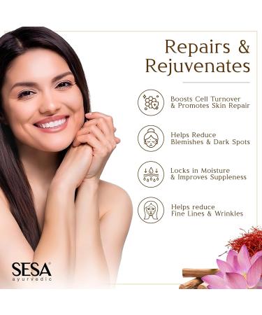 Sesa 8% Kumkumadi Padma Night Cream - Skin Brightening Anti-Aging & Rejuvenation Reduces Fine Lines & Wrinkles Even Skin Tone - 50g - Buy Online on GoSupps.com