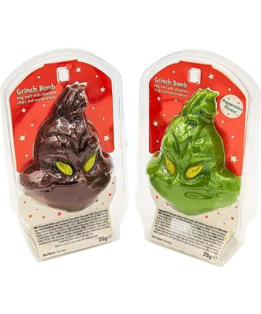 Hot Chocolate Gift Set - Hot Chocolate Bomb - Hot Cocoa Bomb - Milk Chocolate Bomb With Mini Marshmallows - Grinch Mug melt Bomb - Pack Of 2 (Peppermint) - Buy Online on GoSupps.com