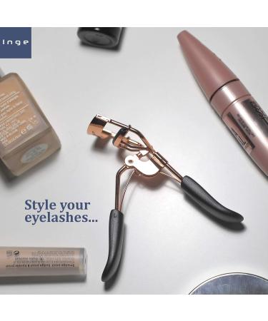 Inge Eyelash Curler | 5 Replacement Pads Lash Curler Eye Lash Curler Lash Lifter | Fitting All Eye Shapes no Pinching | Rose Gold - Buy Online on GoSupps.com
