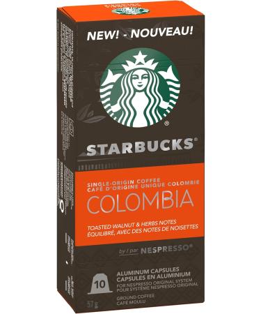 Starbucks By Nespresso Single Origin Columbia Nespresso Ground Coffee capsules Original Line Compatible 5 X 10 Nespresso Coffee Pods 50 Count Colombia 50 count (Pack of 1) - Buy Online on GoSupps.com