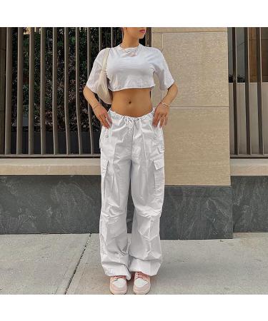 Shop Y2K Women's Parachute Pants - Vintage Baggy Cargo & Streetwear - 90s E-Girl Style - International Shipping Available - Buy Online on GoSupps.com