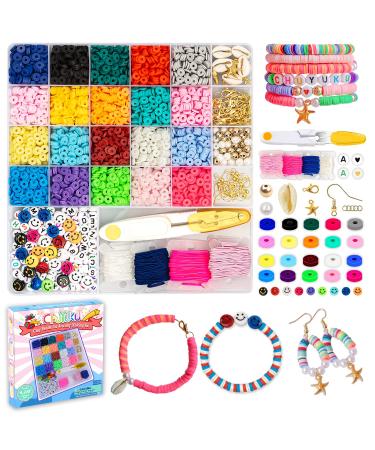 ChuYuKu Gifts for Kids Girls Baskets Stuffers  Clay Beads for Jewelry  Bracelet Making Kit  Supplies for Teens  DIY Preppy Stuff  Toys for Ages 6 7 8-12-18 Daughter  Teenager  Friends  Sisters
