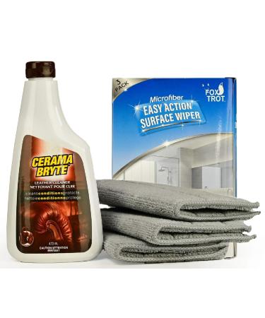 Leather Cleaner and Conditioner Kit by Foxtrot - Restores Shine and Texture