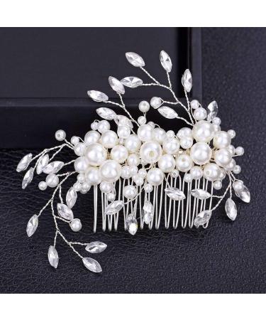 Haopeuk Wedding Hair Comb Rhinestone Crystal Vintage Bridal Hair Clips Combs for Brides and Bridesmaids White - Buy Online on GoSupps.com