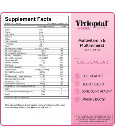 Vivioptal Women Multivitamin & Multimineral Supplement 90 Capsules - Buy Online on GoSupps.com