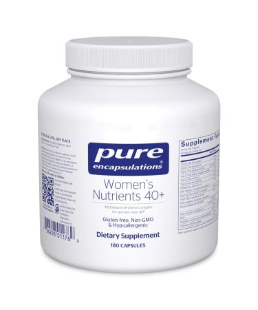 Pure Encapsulations Women's Nutrients 40+ - Multivitamin for Women Over 40 to Support Urinary Tract Health Breast Cell Health & Eye Integrity* - with Vitamin C E & A - 180 Capsules 180 Count (Pack of 1)