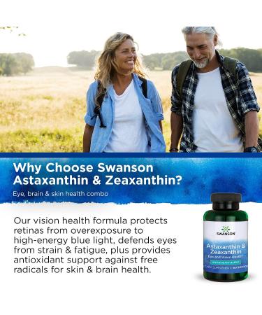 Astaxanthin and Zeaxanthin - Premium 60 Softgels for Eye Health & Antioxidant Support | International Shipping Available - Buy Online on GoSupps.com