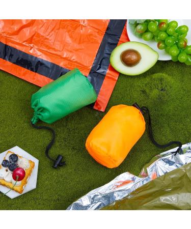 8 Pack Emergency Sleeping Bag - Lightweight Thermal Survival Gear for Outdoor Camping and Hiking - Waterproof Mylar Blankets - Portable Bivy Sack in Green and Orange - Buy Online on GoSupps.com