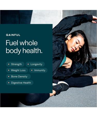 Gainful Collagen Whey Protein Powder 21g Protein per Serving Unflavored Supports Muscle Recovery Joint Health and Skin Hydration with Grass-Fed Collagen Peptides Vitamin C 14 Servings Whey - Collagen 11.4 Ounce (Pack  - Buy Online on GoSupps.com