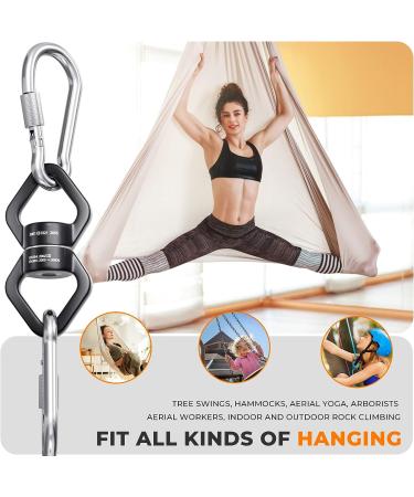 YARKOR Swing Swivel 30KN - 360 Rotational Safety Device for Tree Swing, Rock Climbing, Hammock, Aerial Dance - Buy Online on GoSupps.com