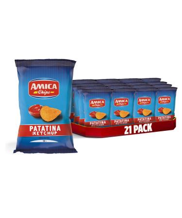 Amica Chips Patatina Ketchips Potato Ketchup Amica Chips 21 x 50g Bags