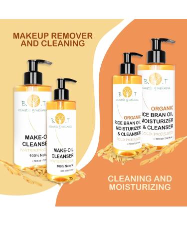Rice Plant Ceramides Hair & Makeup Remover Oil 17.57 FL OZ - 100% Natural Baby Skin & Stretch Mark Moisturizer - Buy Online on GoSupps.com