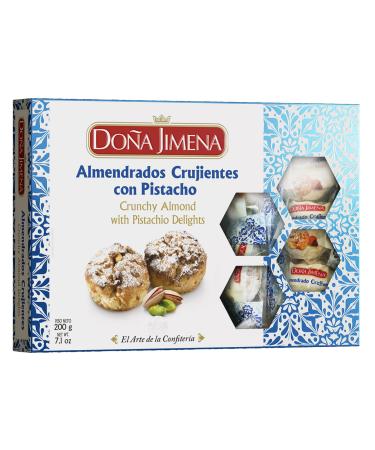 DO A JIMENA Almendrados Croquants au Pistache 200 g Biscuit Espagnol Traditionnel aux Fruits Secs Texture Croquante Emball s Individuellement Recette Classique