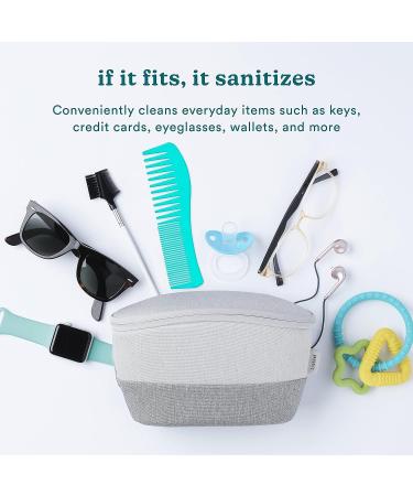 Homedics UV Clean Portable Sanitizer Bag - Rechargeable UV Light Sterilizer & Storage Box - Kills 99.9% of Contaminates - Fits Masks, Phones, Keys - Grey, 1 Count - Buy Online on GoSupps.com