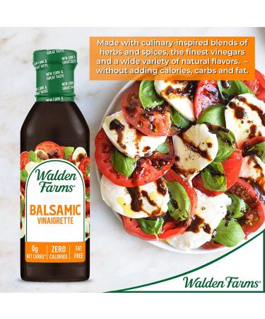 Walden Farms Sugar-Free Balsamic Vinaigrette Dressing 12 oz - Keto Friendly & Vegan - Buy Online on GoSupps.com