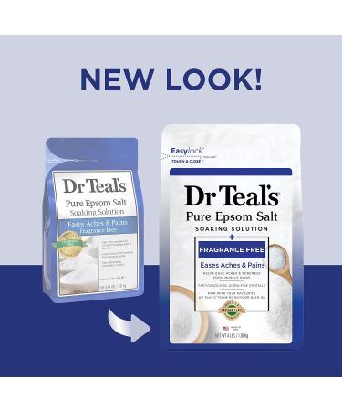 Dr. Teal's Pure Epsom Salt Soak - Fragrance Free 4 lbs | International Shipping Available - Buy Online on GoSupps.com