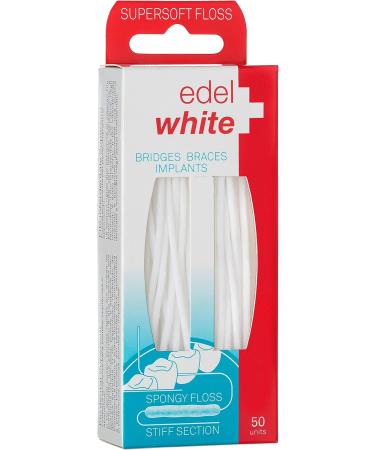 Super Soft Dental Floss - 50 Threaders for Braces Bridges & Implants | Gentle Pre-Cut Oral Hygiene Care - Buy Online on GoSupps.com
