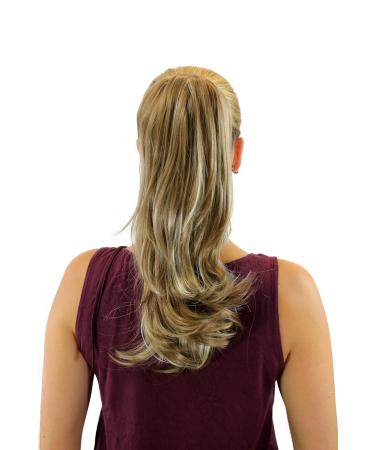 WIG ME UP XF-6175-18H613 Hairpiece & Braid - Straight Half-Length (40 cm) with Curved Tips Butterfly Clip Blonde Mix - International Shipping Available - Buy Online on GoSupps.com